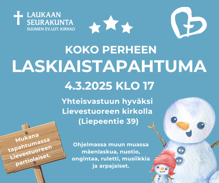 Laskiaistapahtuman mainoskuva.