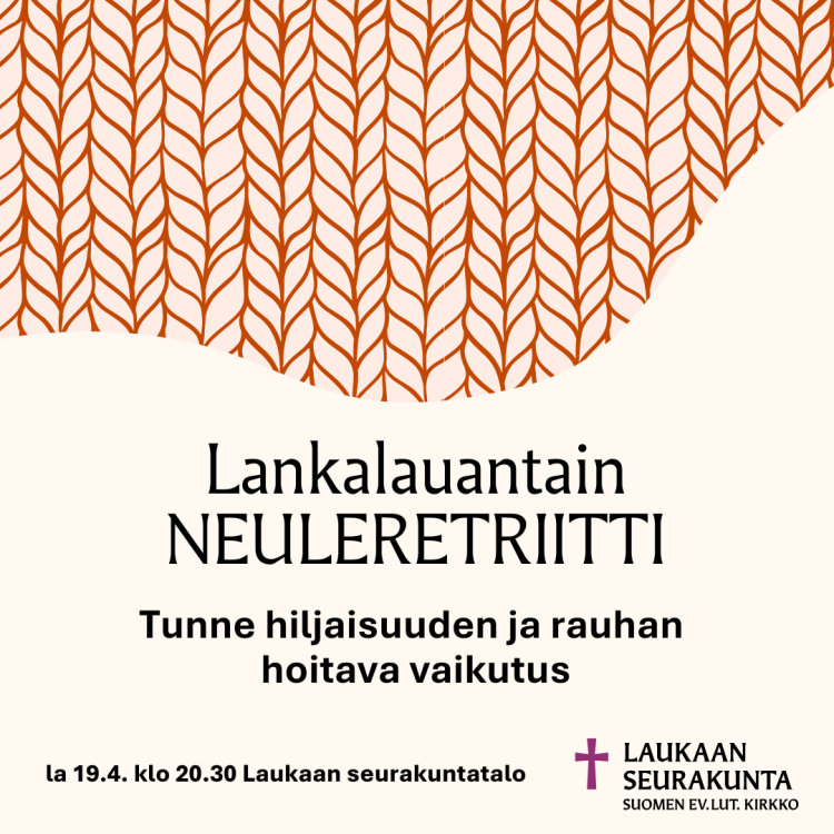 Lankalauantain Neuleretriitti Neuleretriitin mainoskuva.