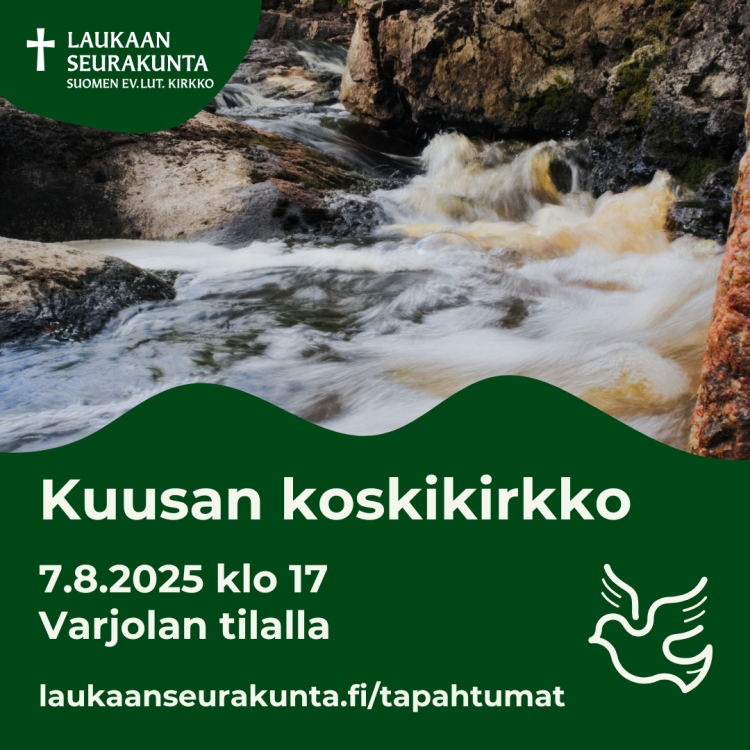 Kuusan koskikirkko Koskikirkon mainoskuva.