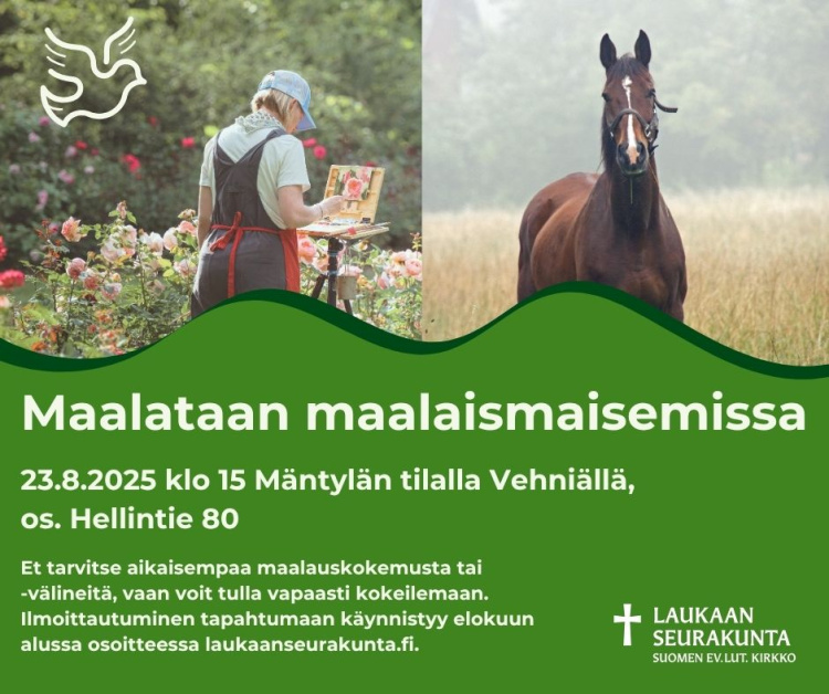 Maalataan maalaismaisemissa Maalaustapahtuman mainoskuva.