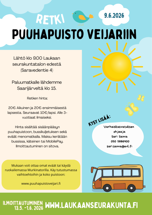 Puuhapuistoretken mainoskuva.