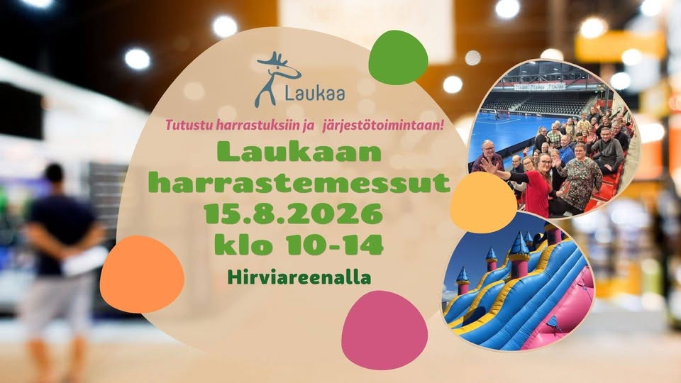Harrastemessujen mainoskuva.