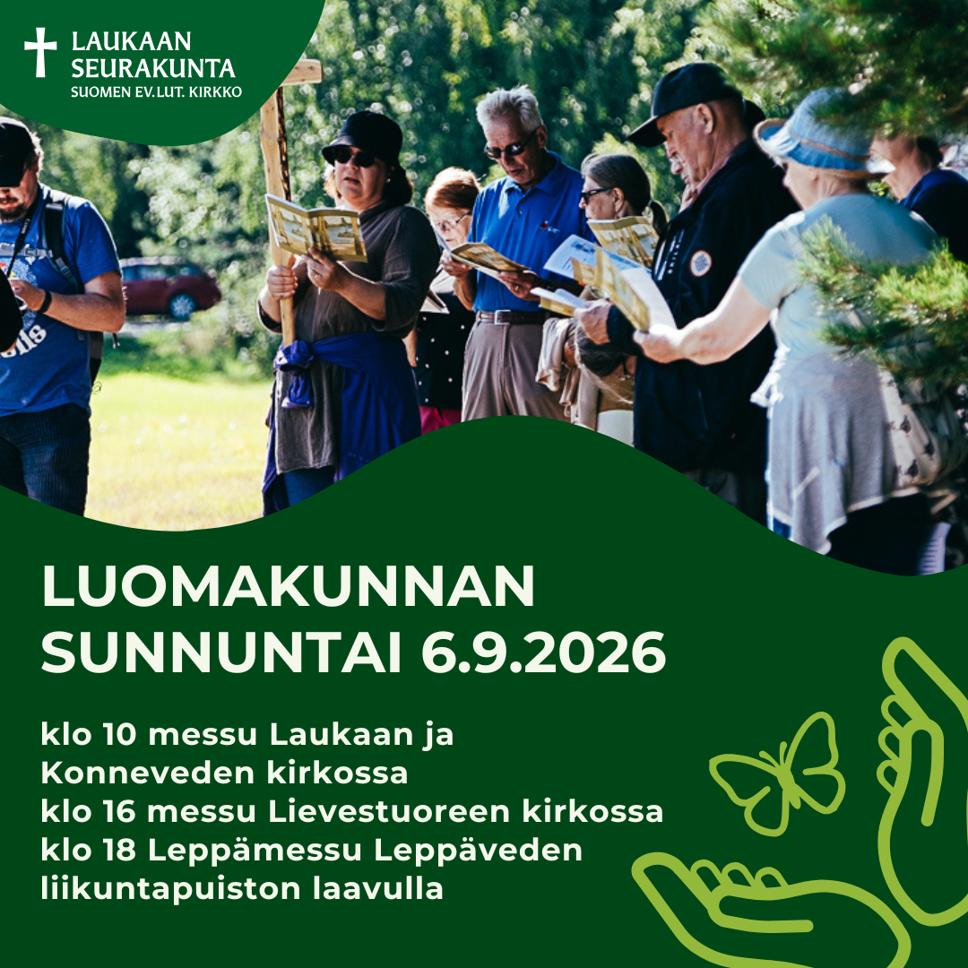 Luomakunnan sunnuntain messujen mainoskuva.