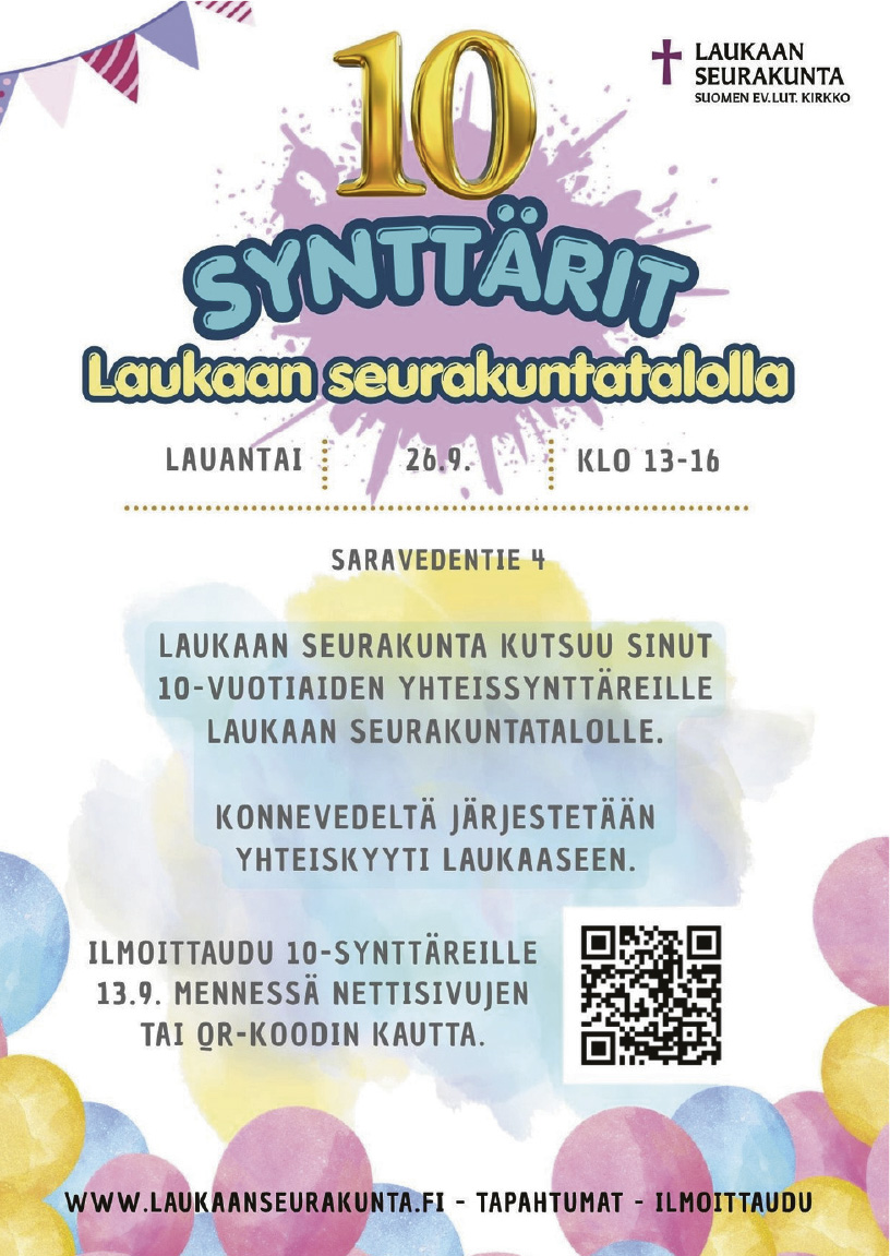 Kymppisynttäreiden mainoskuva.