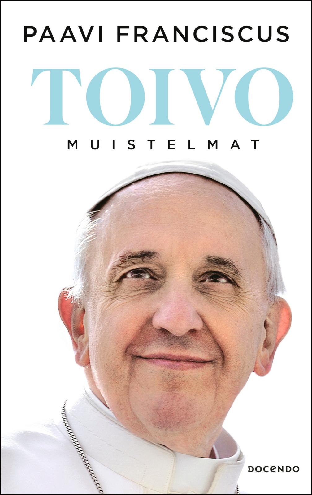 Paavi Fransiscuksen kirjan kannen kuva, jossa paavi itse.