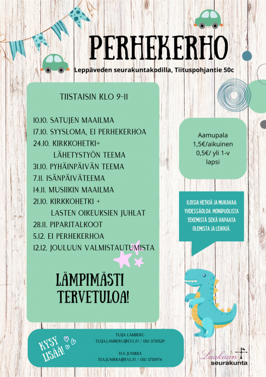 Kuva perhekerhon ohjelmasta