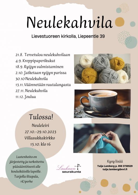Neulekahvilan syksyn ohjelma