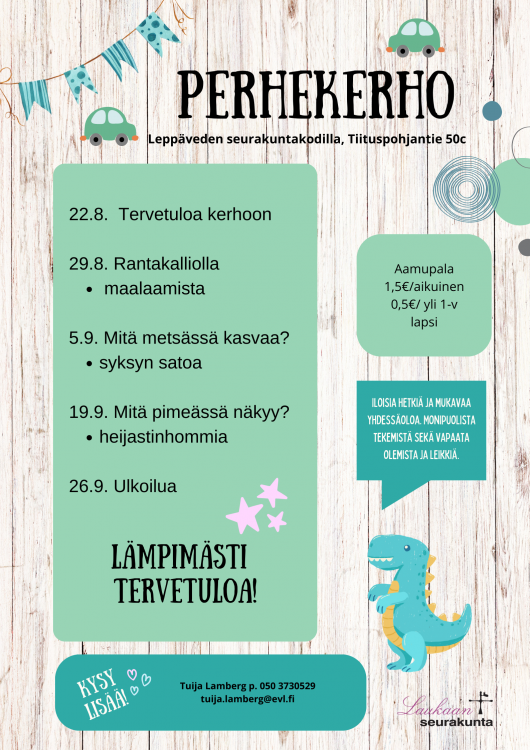 Perhekerhon syksyn ohjelma
