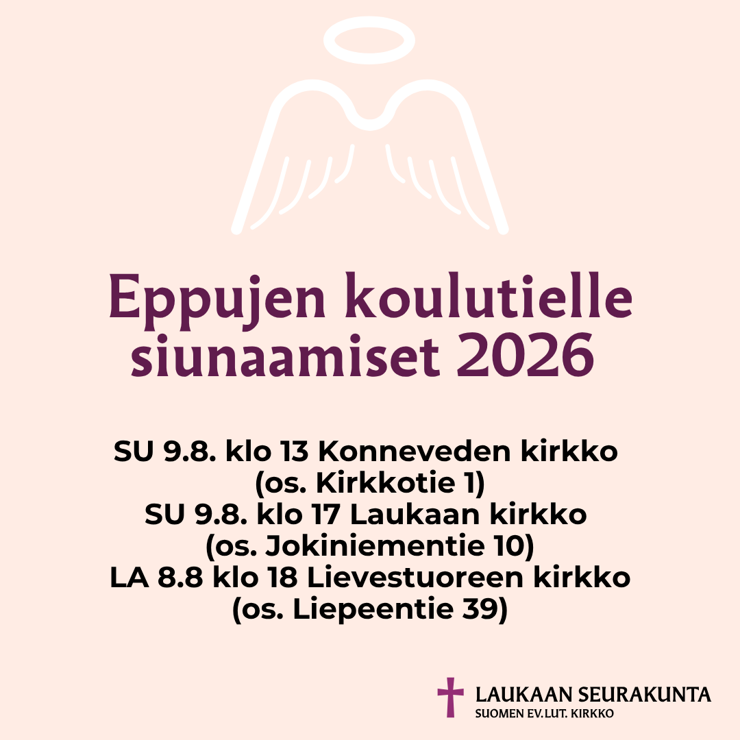 Eppujen siunaamisen mainoskuva.