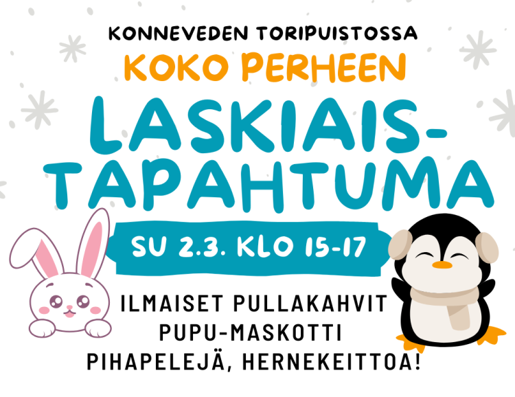 Laskiaistapahtuman mainoskuva.