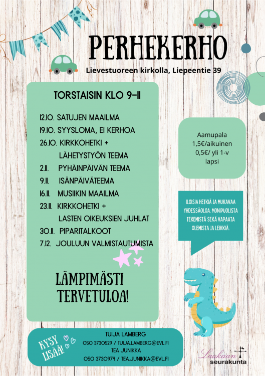 Mainos perhekerhon ohjelmasta