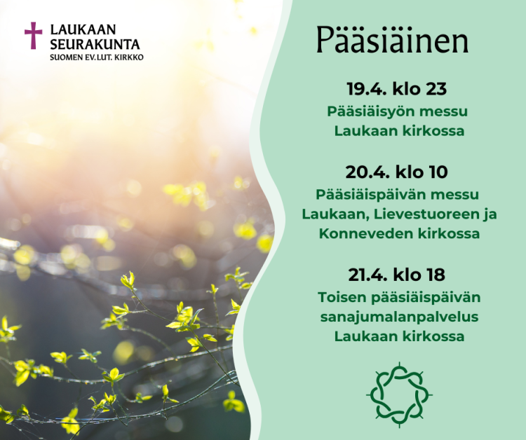 Messu Pääsiäisen messujen mainoskuva.