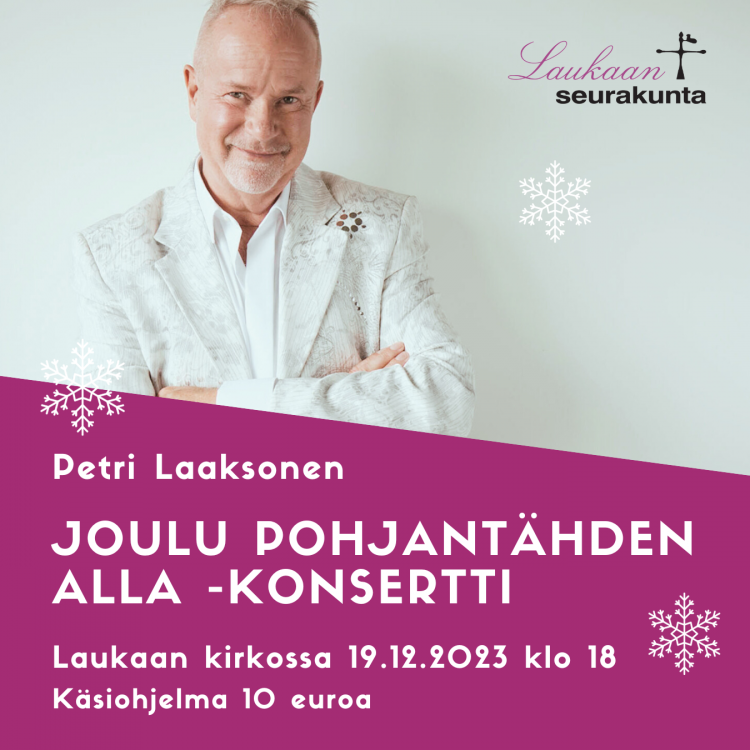 Petri Laaksosen konsertin mainoskuva