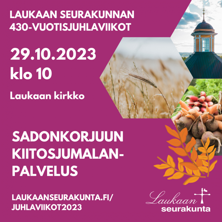 Sadonkorjuun kiitosmessun mainoskuva