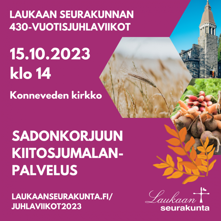 Sadonkorjuun kiitosmessun mainoskuva
