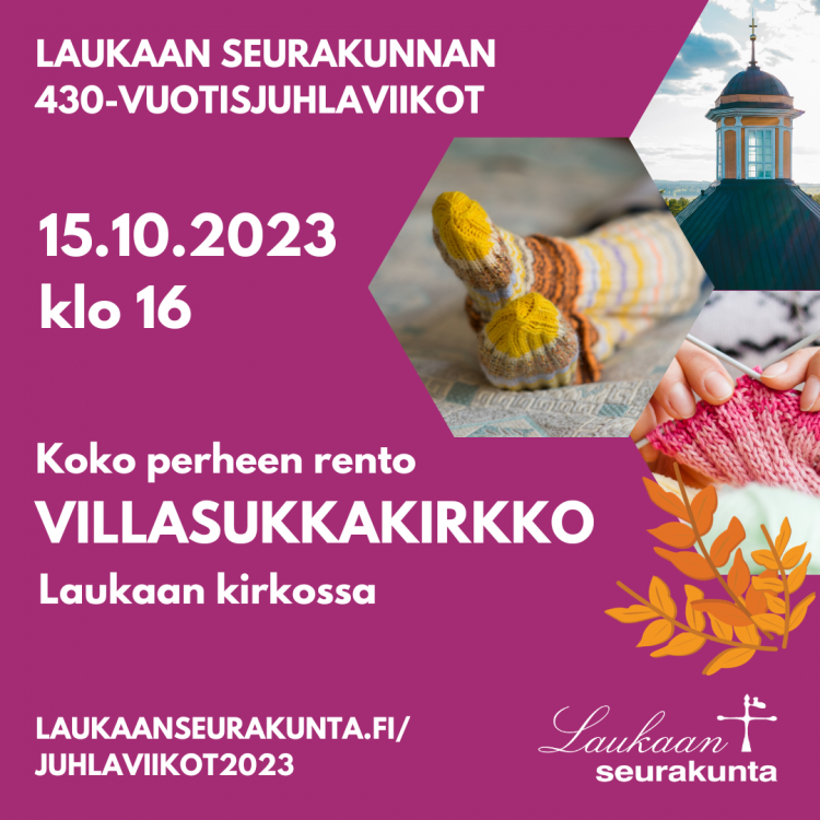 Villasukkakirkon mainos