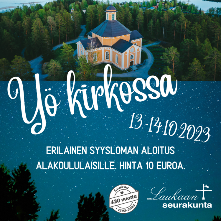 Yö kirkossa -tapahtuman mainoskuva