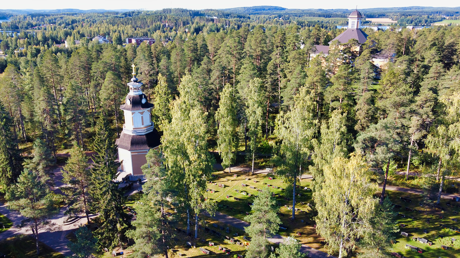 Laukaan hautausmaa ilmakuva