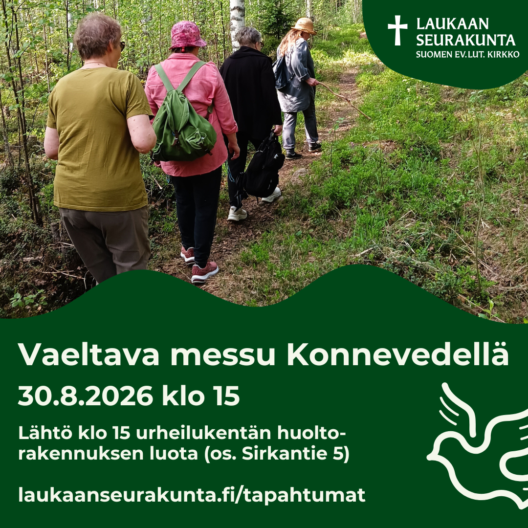 Vaeltavan messun mainoskuva.