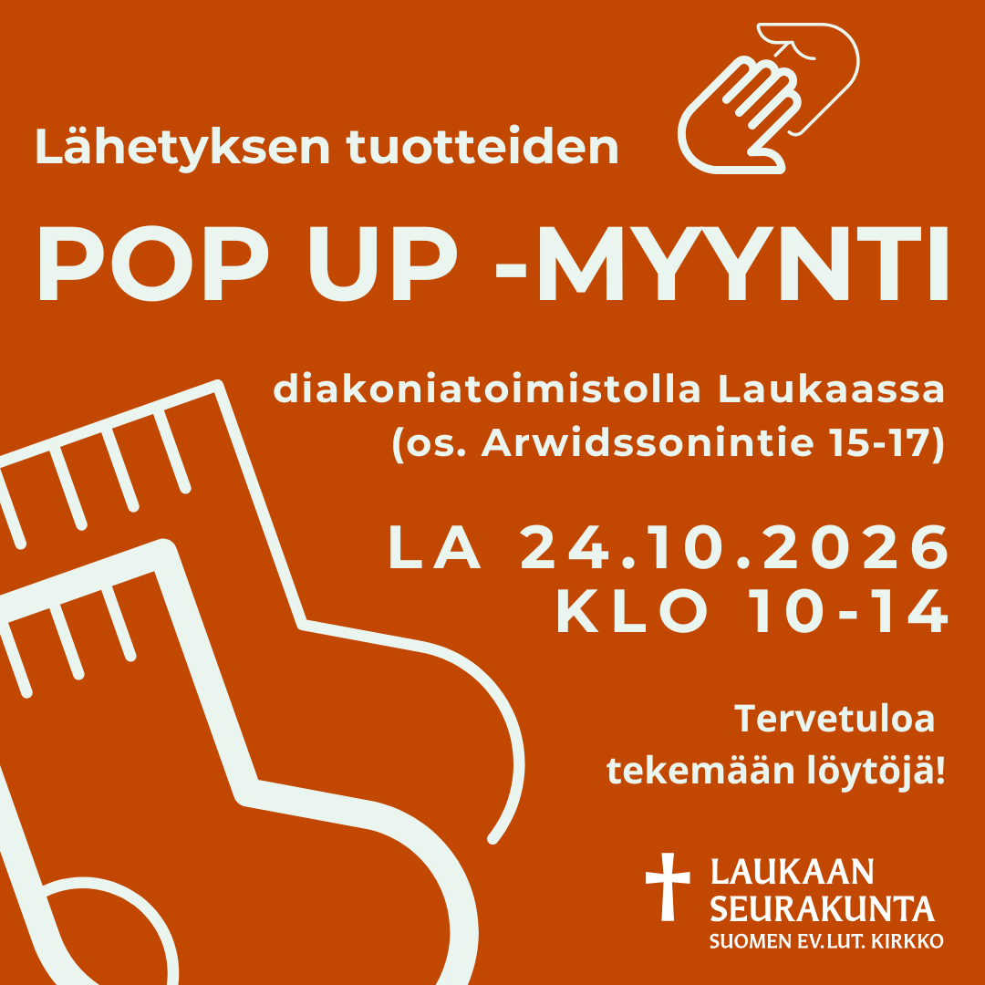 Pop up -myymälän mainoskuva.