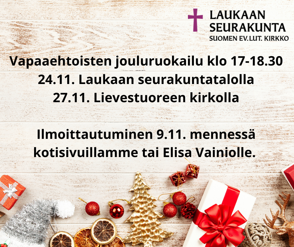 Jouluruokailun mainoskuva.