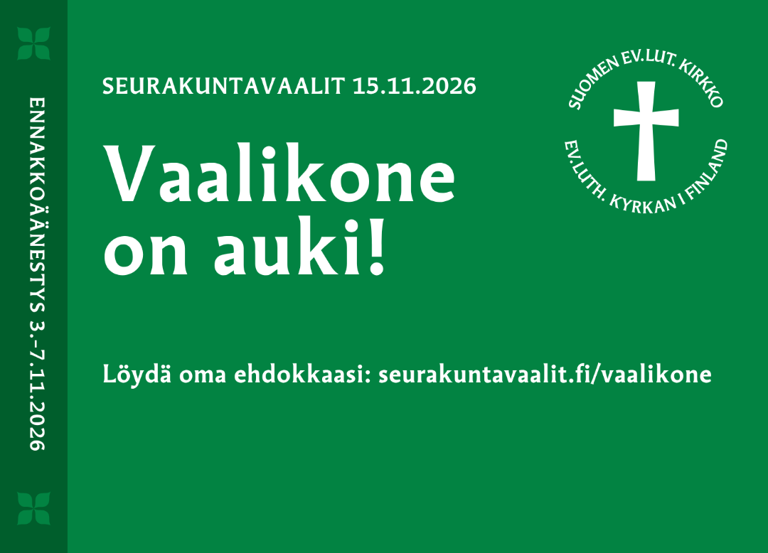 Löydä oma ehdokkaasi vaalikoneesta.